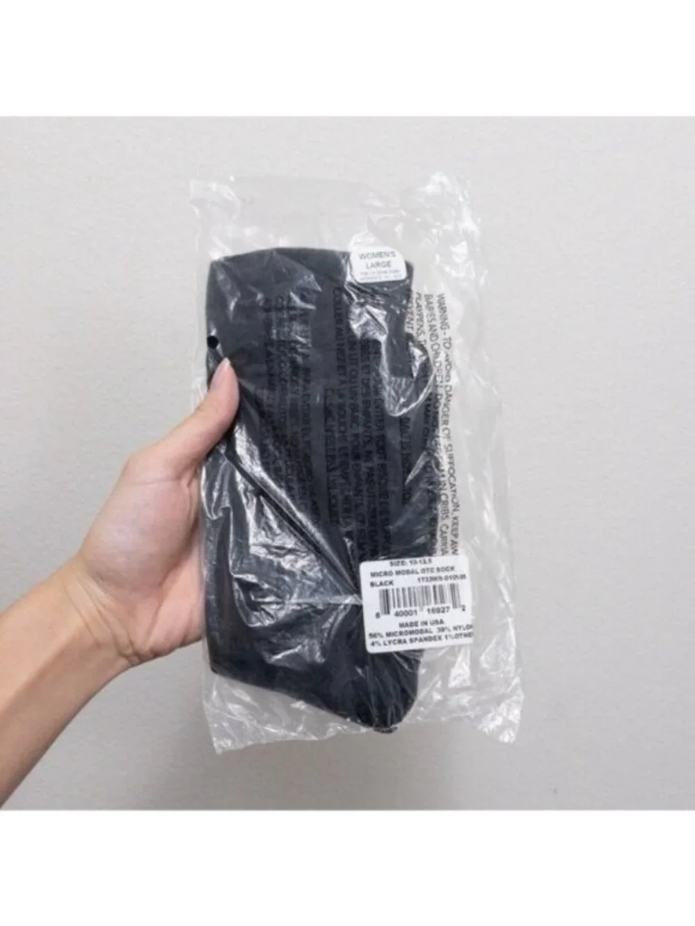 NIB Tommie Copper Micro Modal Over The Knee Compression Sock L Black